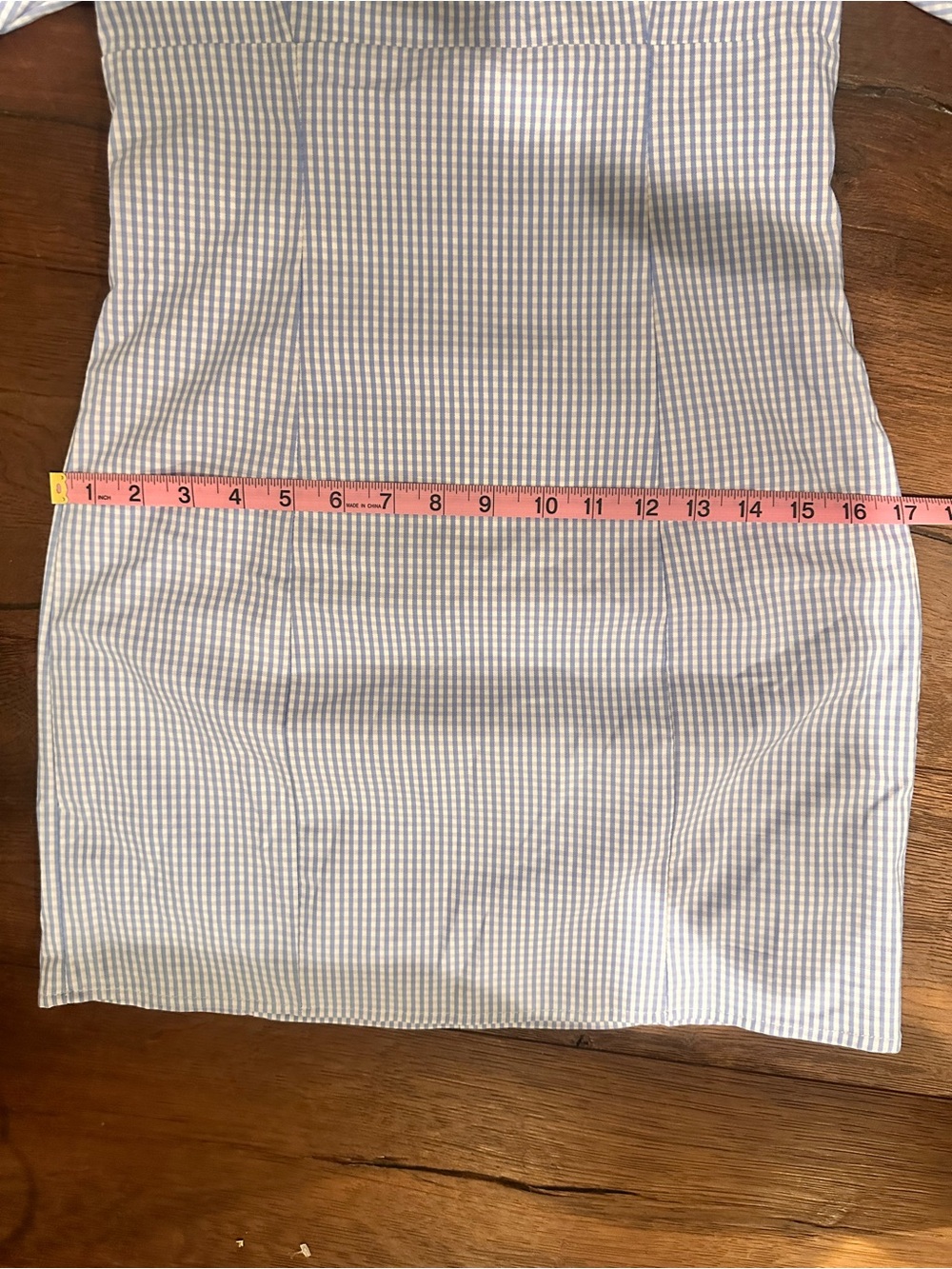 Forever21 Square Neck Puff-Sleeve Mini Dress in Light Blue Gingham Small - Picture 15 of 15